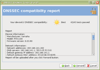 DNSSEC compatibilty report(RTX1100 Rev.8.03.90)その１